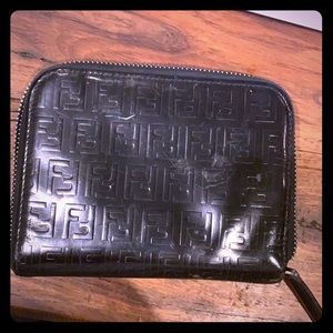 Black Fendi leather wallet